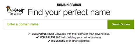 GoDaddy Domain Name Search